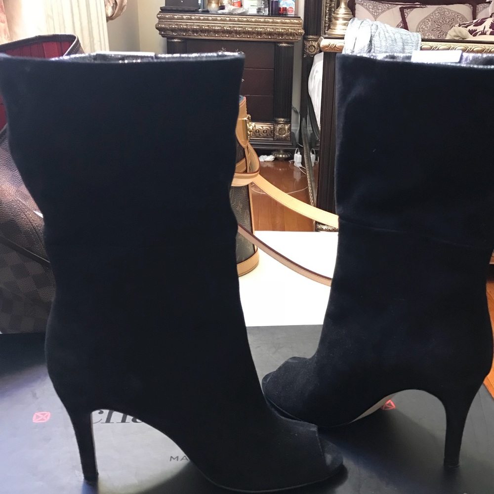 Calvin Klein used open toe boots, size 6.5